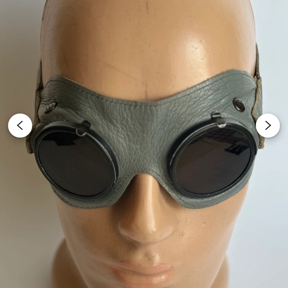 Vintage Gray Aviator Goggles